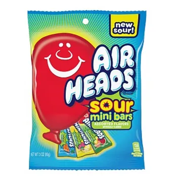 Airheads Bars Mini Assorted Sour 12x 85g