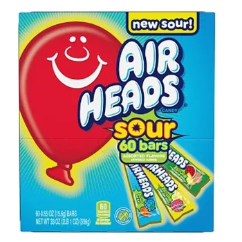Airheads Bars Assorted Sour 60x 16g