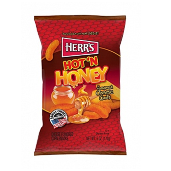 Herr's Baked Cheese Curls Hot 'N Honey 12x 170g