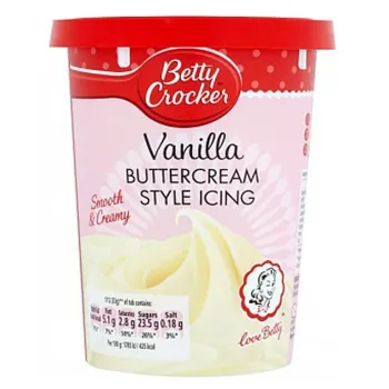 Betty Crocker Icing Vanilla Buttercream Style 6x 400g