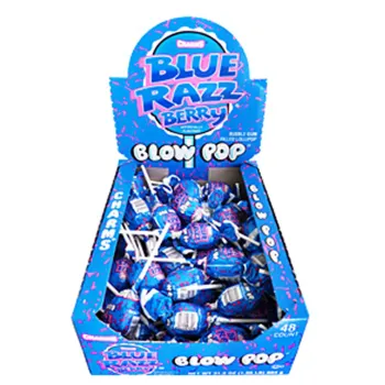 Blow Pops Blue Razz Berry 48x 18g