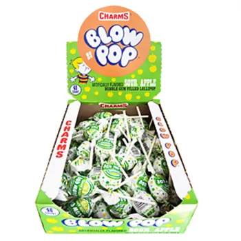 Blow Pops Sour Apple 48x 18g