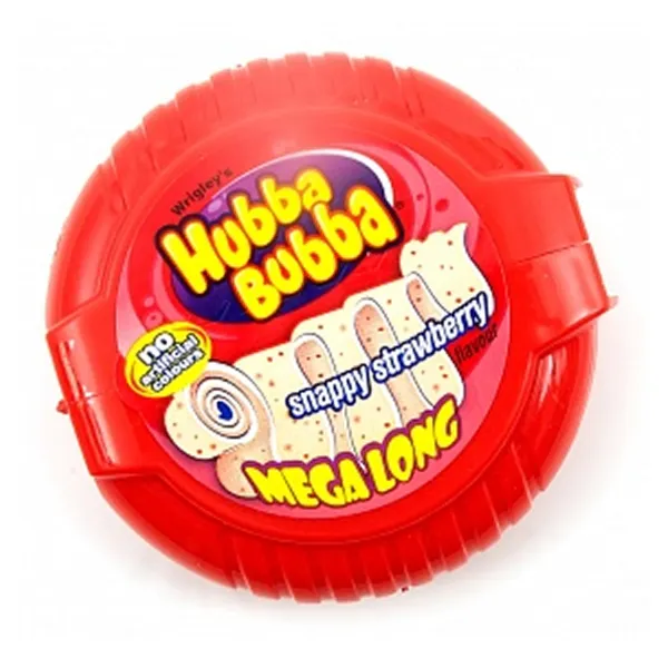 Wrigley´s Hubba Bubba Mega Long Tape Gum Snappy Strawberry 12x 56g