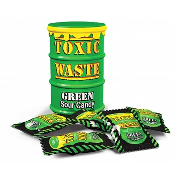 Toxic Waste Sour Candy Drum Green 12x 42g