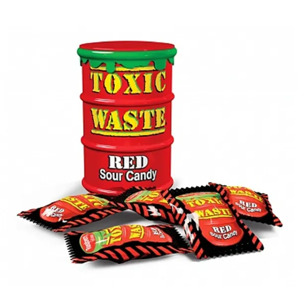 Toxic Waste Sour Candy Drum Red 12x 42g