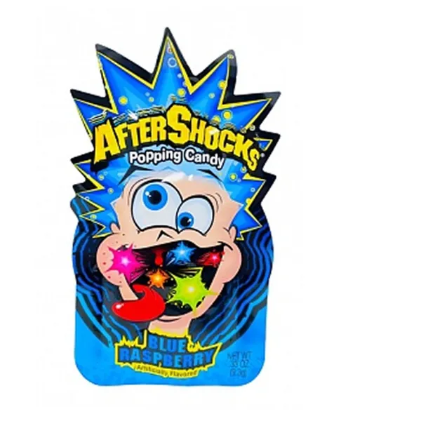 Aftershocks Popping Candy Blue Raspberry 24x 9g