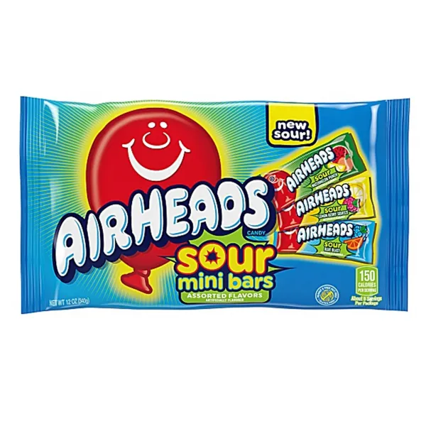 Airheads Bars Mini Assorted Sour 12x 340g