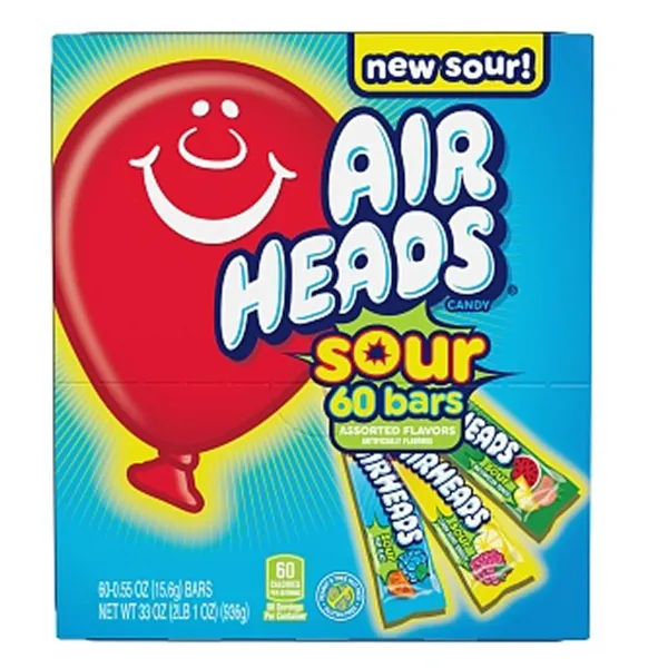 Airheads Bars Assorted Sour 60x 16g