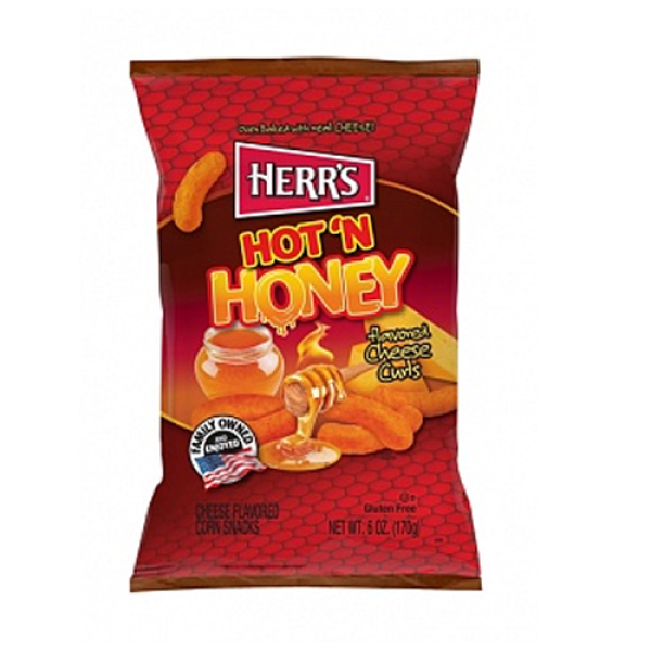 Herr's Baked Cheese Curls Hot 'N Honey 12x 170g