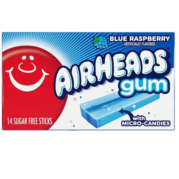 Airheads Gum Blue Raspberry 12x 34g