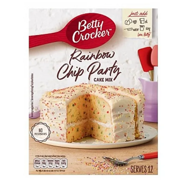 Betty Crocker Cake Mix Rainbow Chip Party 6x 425g