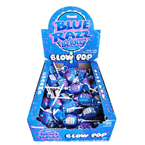 Blow Pops Blue Razz Berry 48x 18g