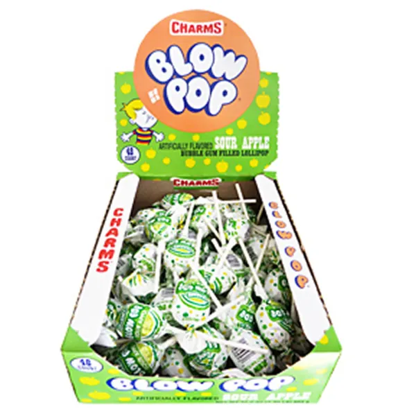 Blow Pops Sour Apple 48x 18g