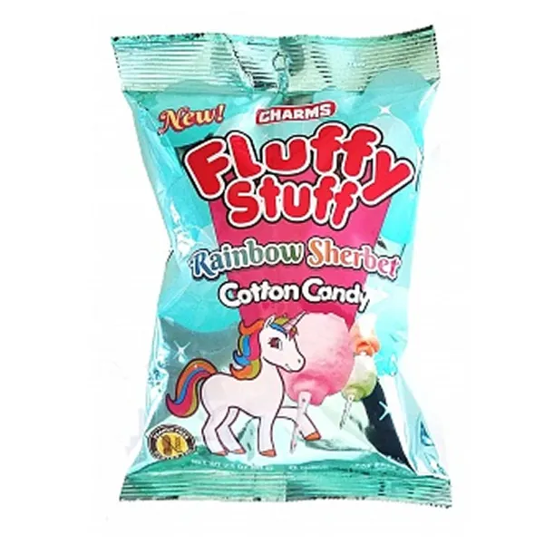 Charms Fluffy Stuff Cotton Candy Rainbow Sherbet 24x 60g