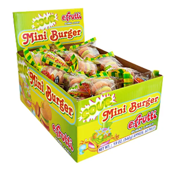 efrutti Gummi Mini Burger Sour 60x 9g