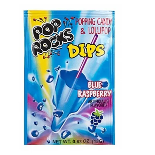 Pop Rocks Dips Blue Raspberry 18x 18g