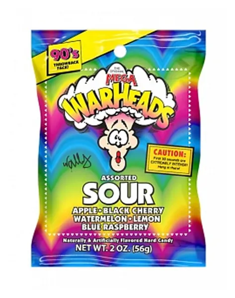 Warheads Extreme Sour Hard Candy 12x 56g
